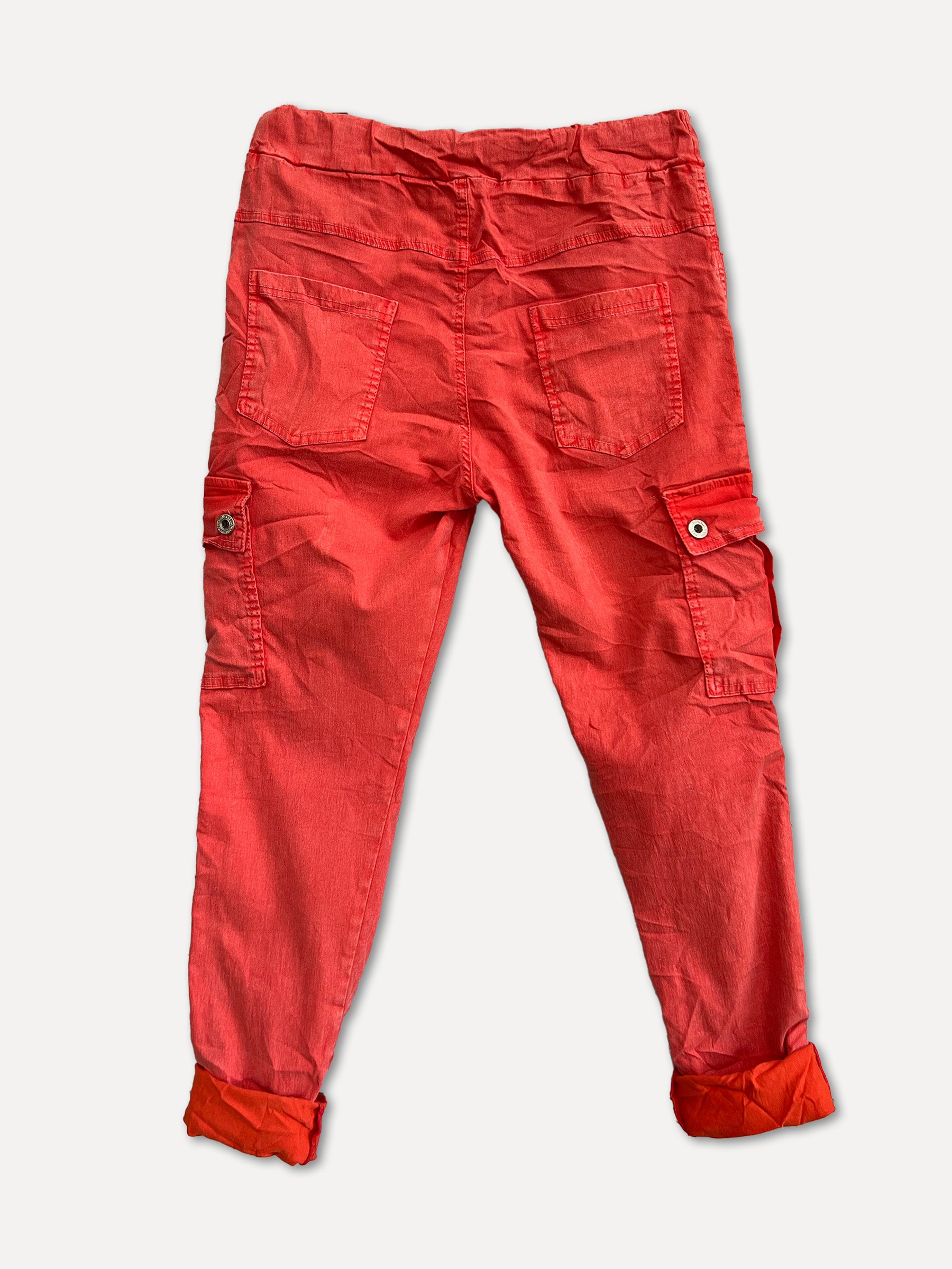 CARGO BOX Pants, Red