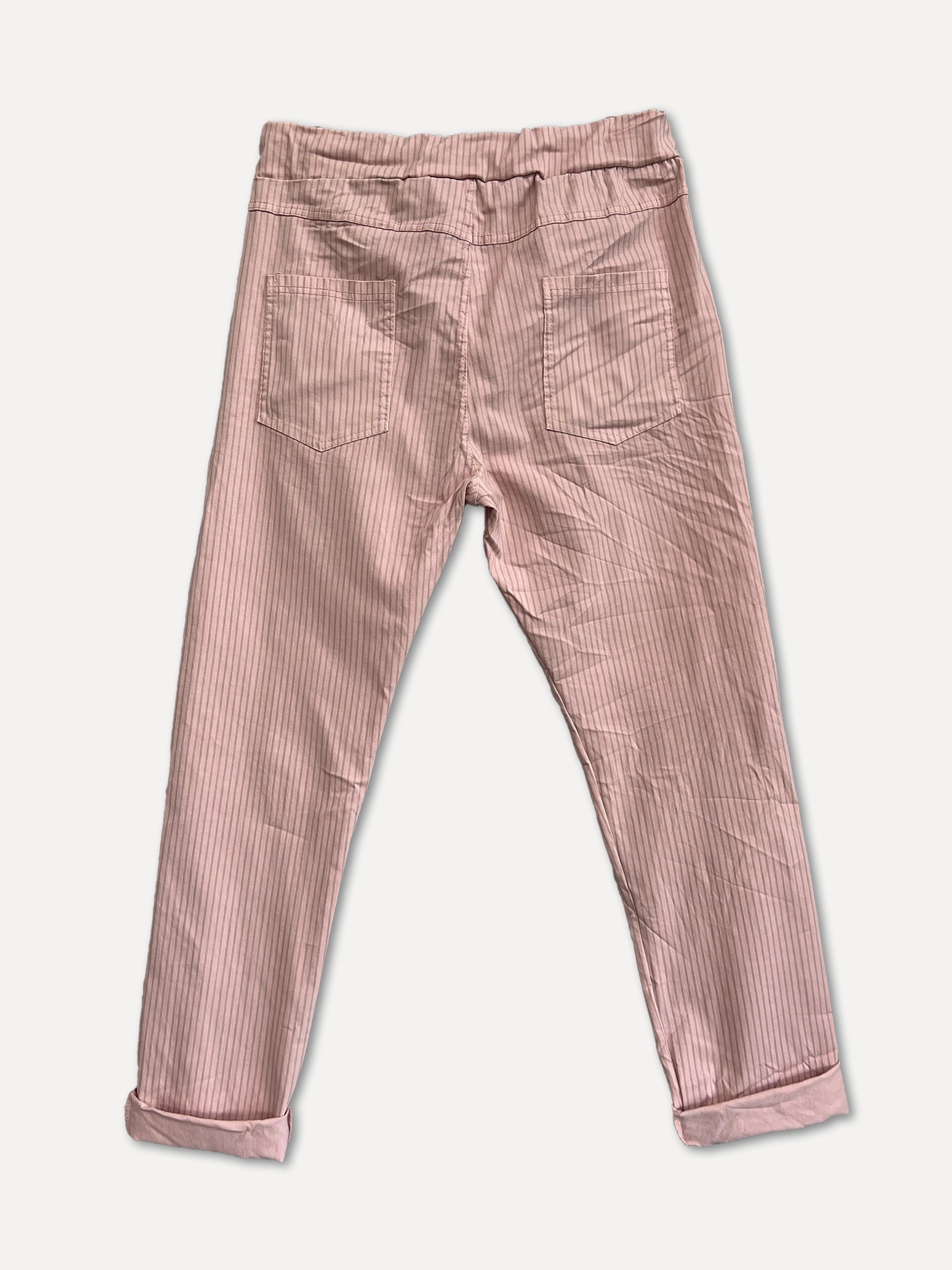 STRIPE BOX Pants, Pink
