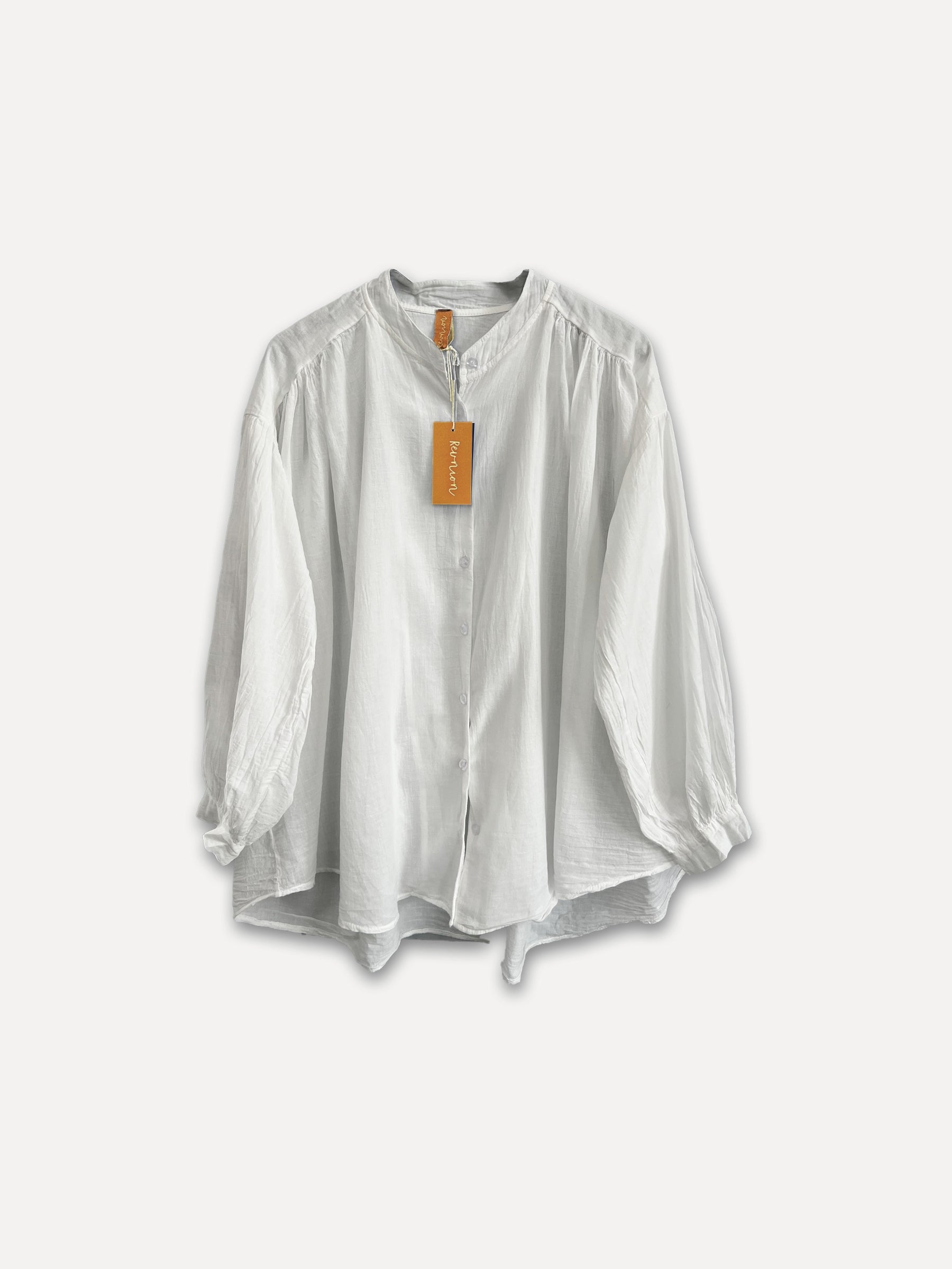 Blusa vintage alba, blanco