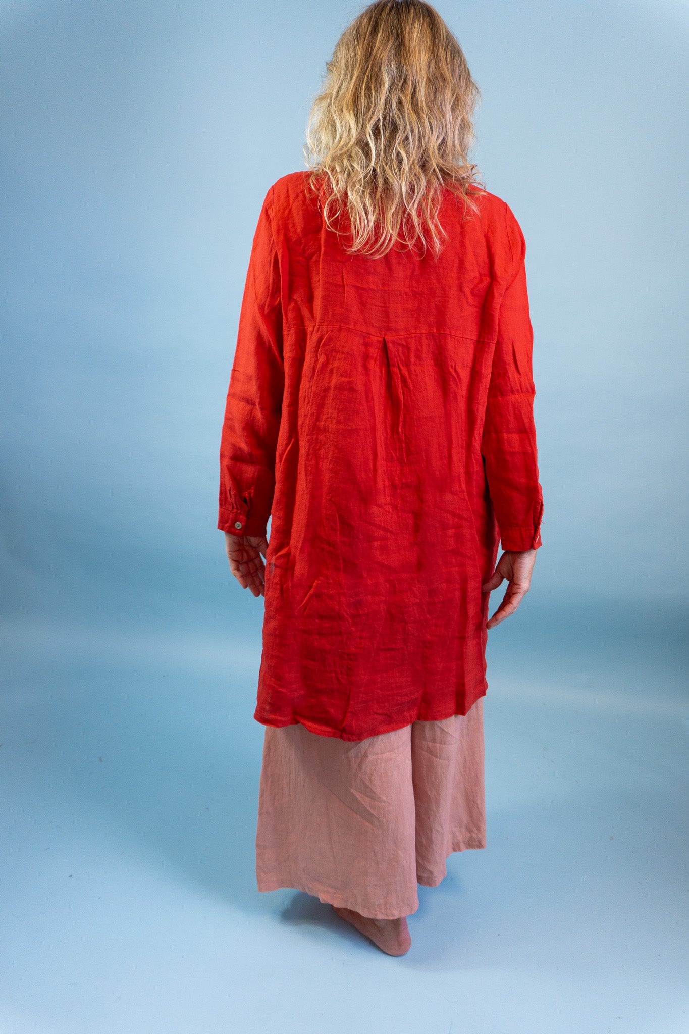 MARIA Linen Shirt-Dress SS24, Poppy