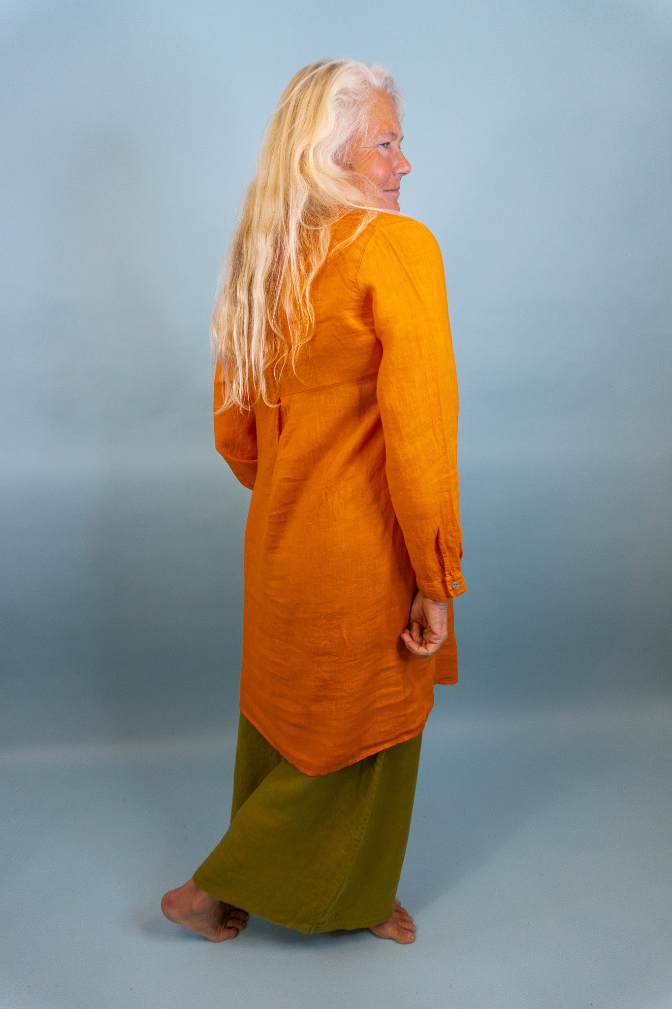 MARIA Linen Shirt-Dress SS24, Carrot