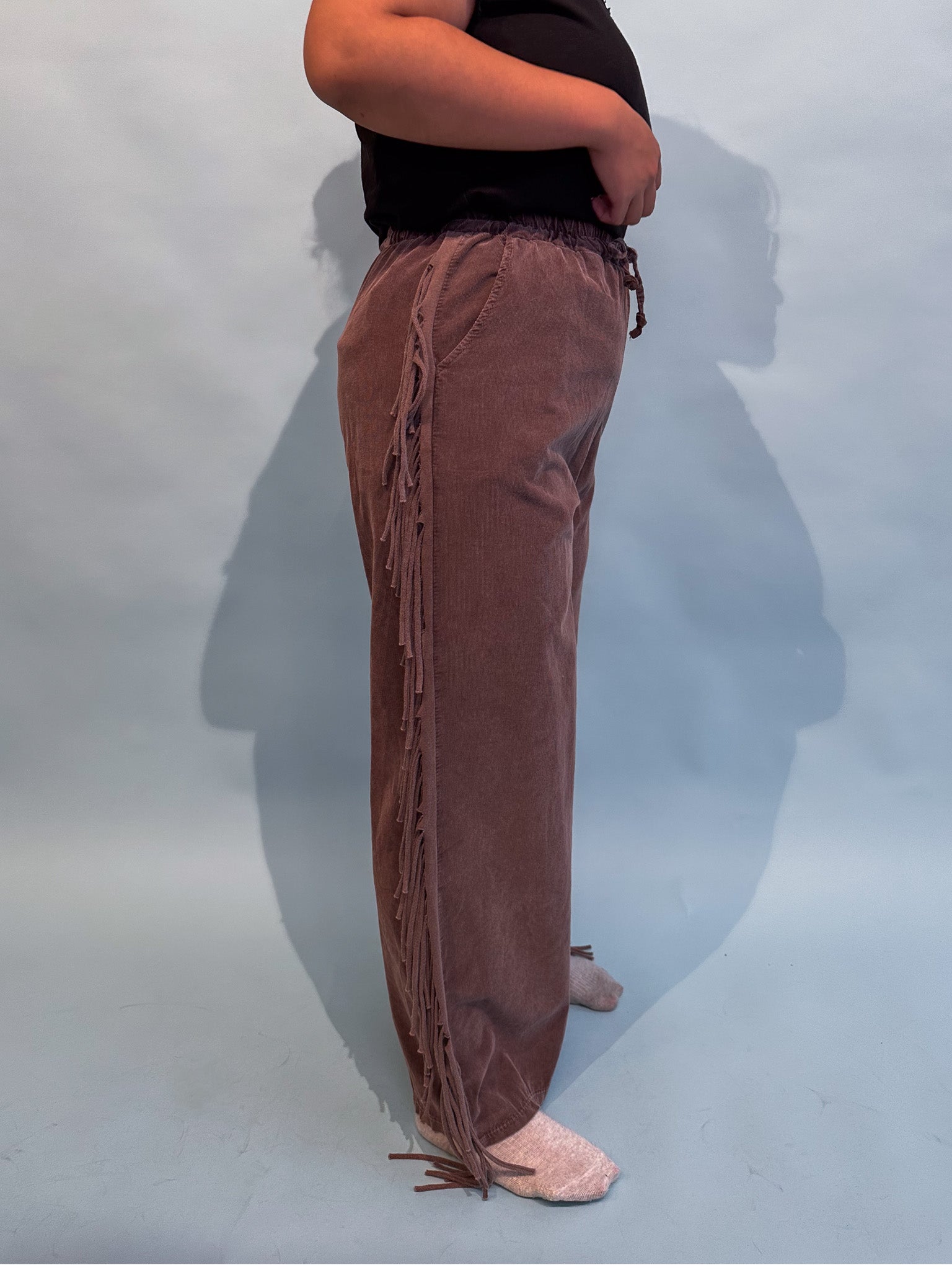 Pantalones marginales, rosa polvoriento