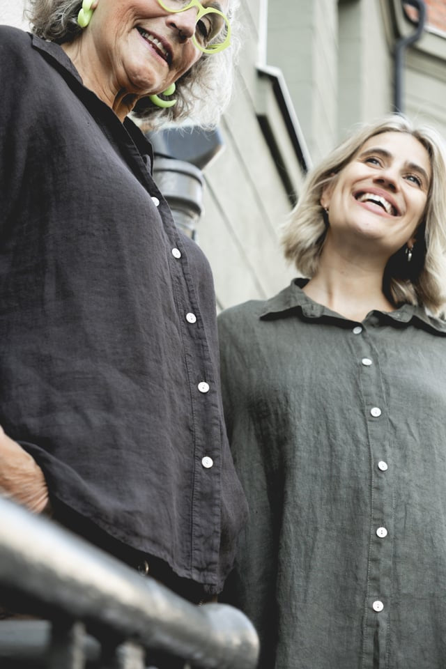 Schöne Einstellung Leinenhemd, Agave Green