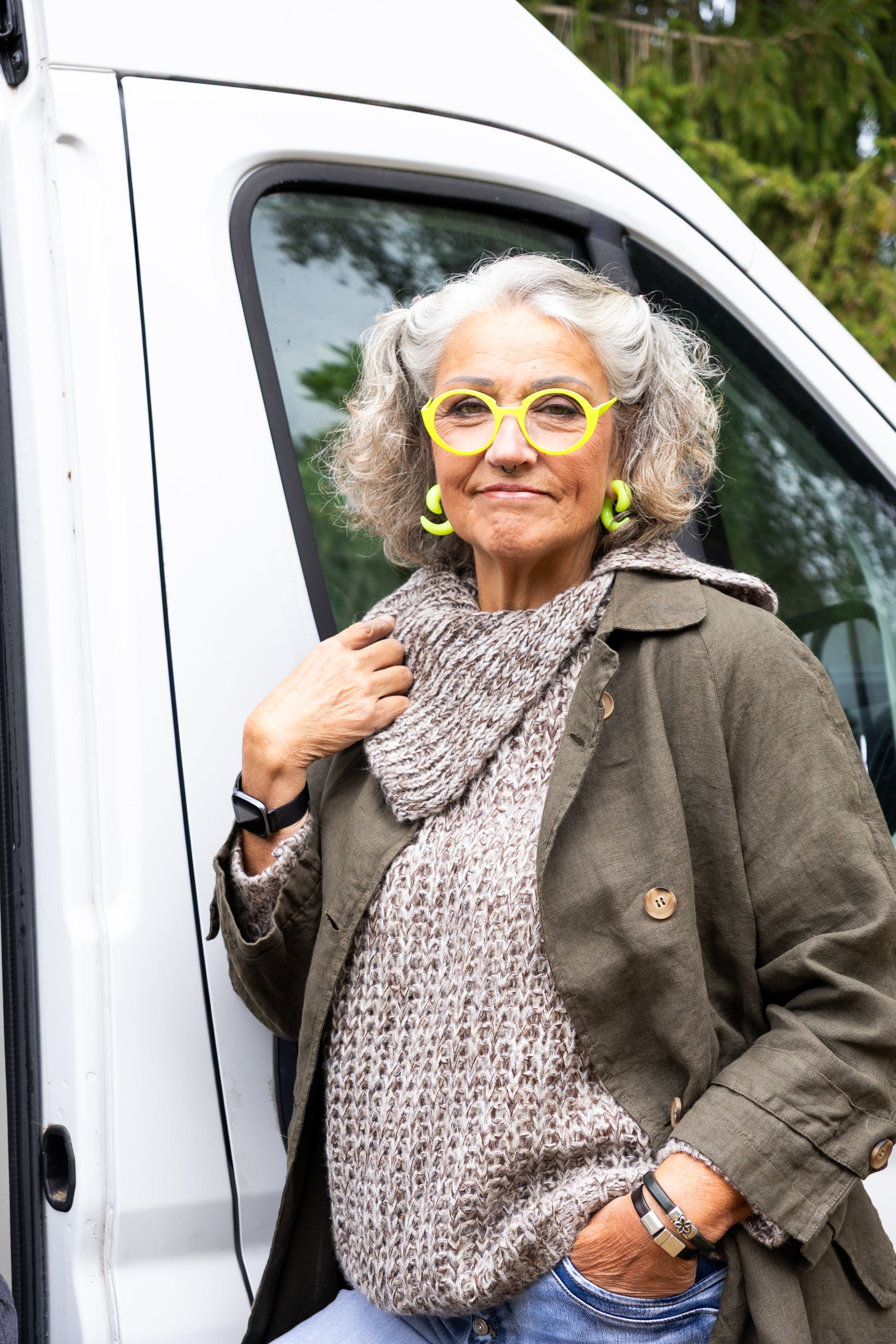 Paris Attitude Linen Coat, Agave Green