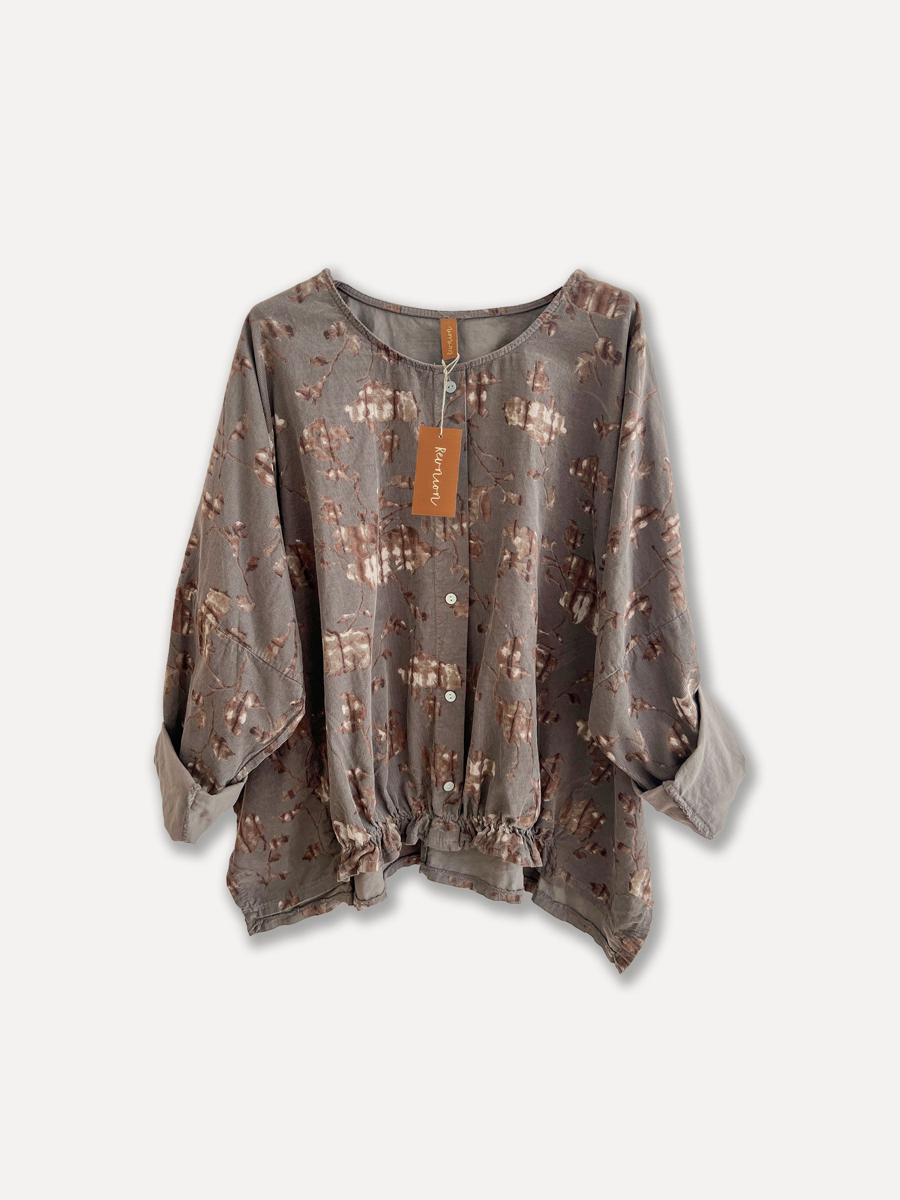 Blusa de cordón de amor de otoño, taupe