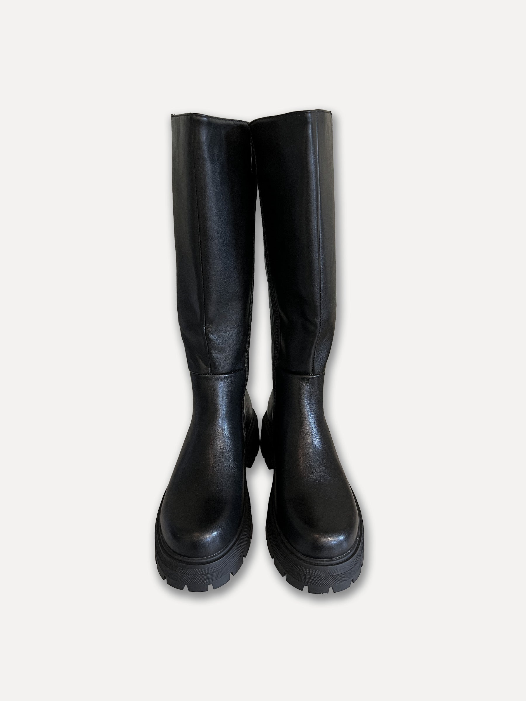 Botas gruesas de la rodilla, negro
