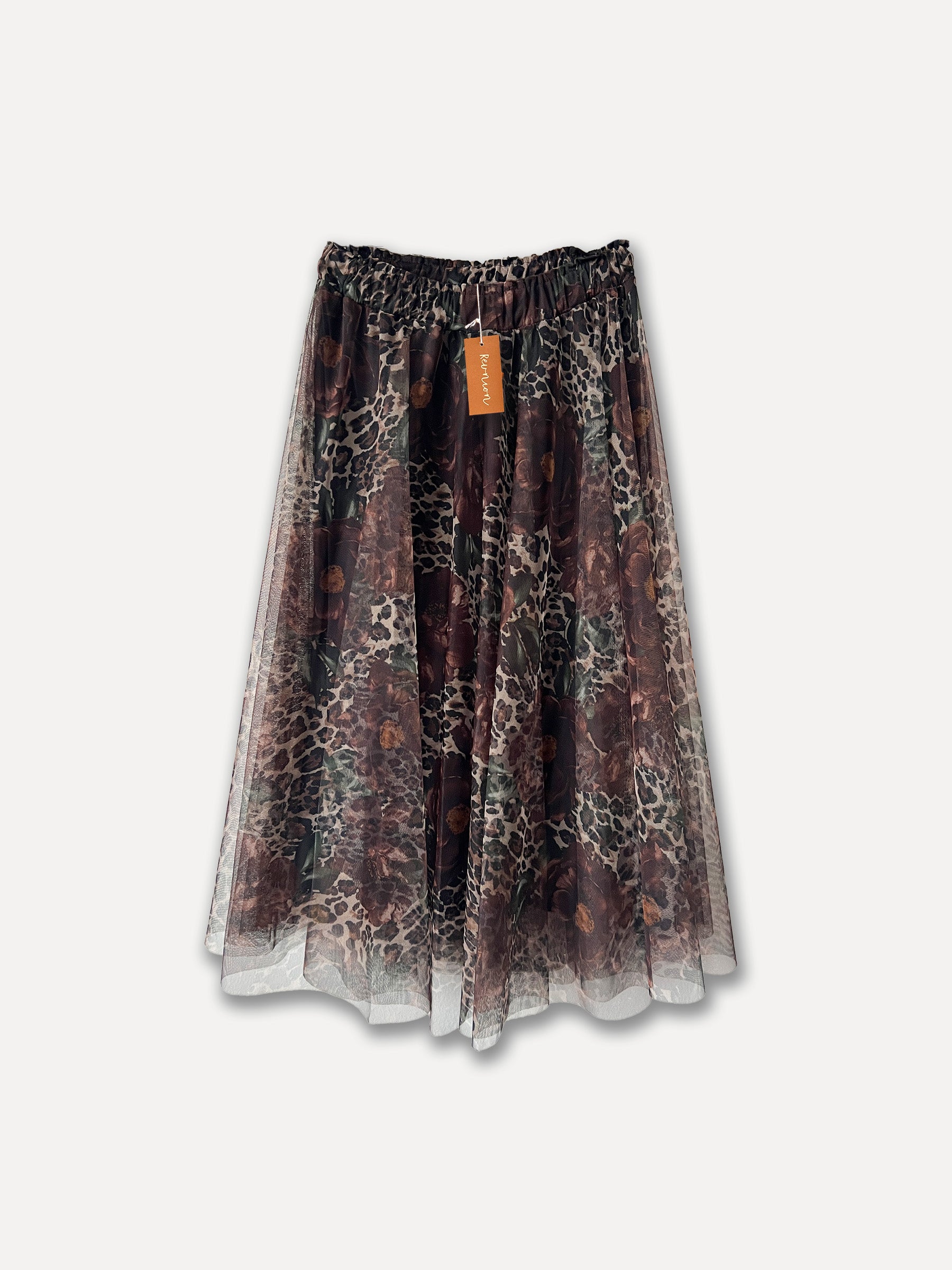 Tul falda Leo con flores