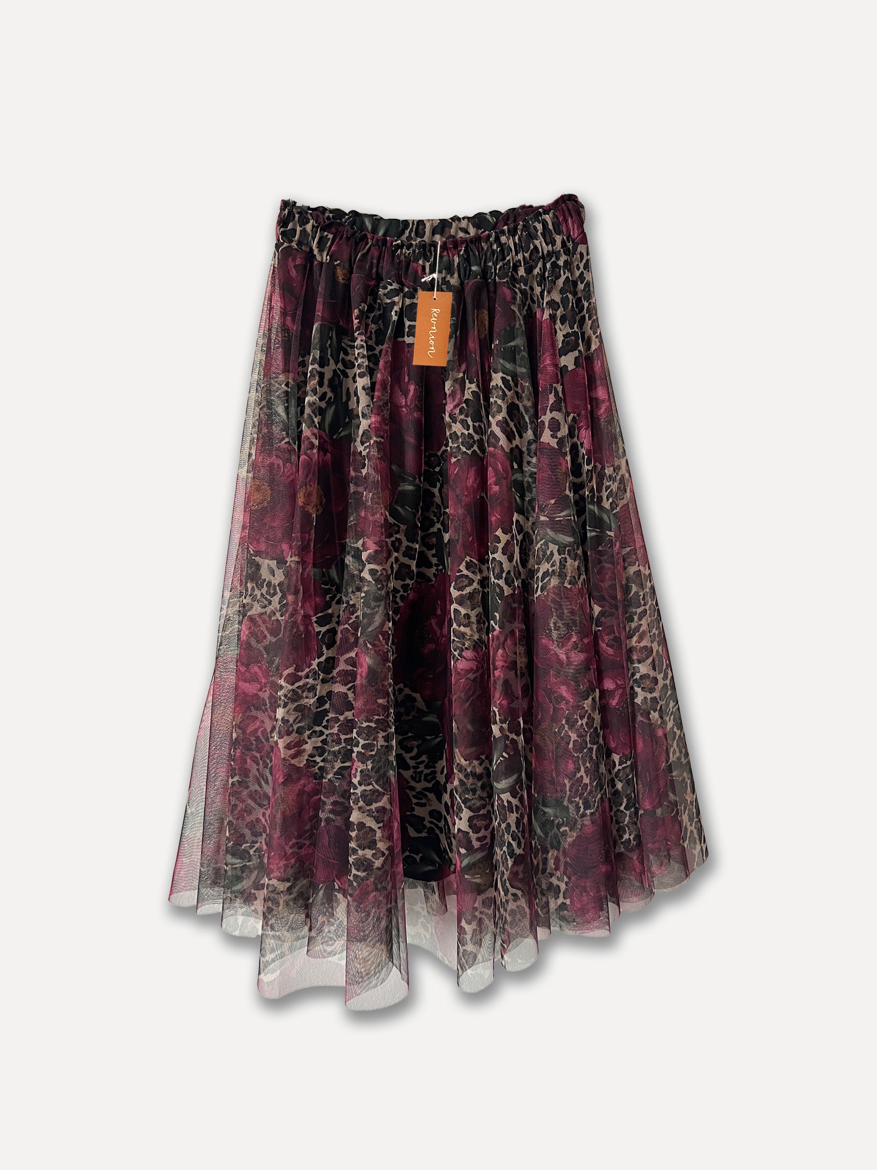 Tul falda Leo con flores