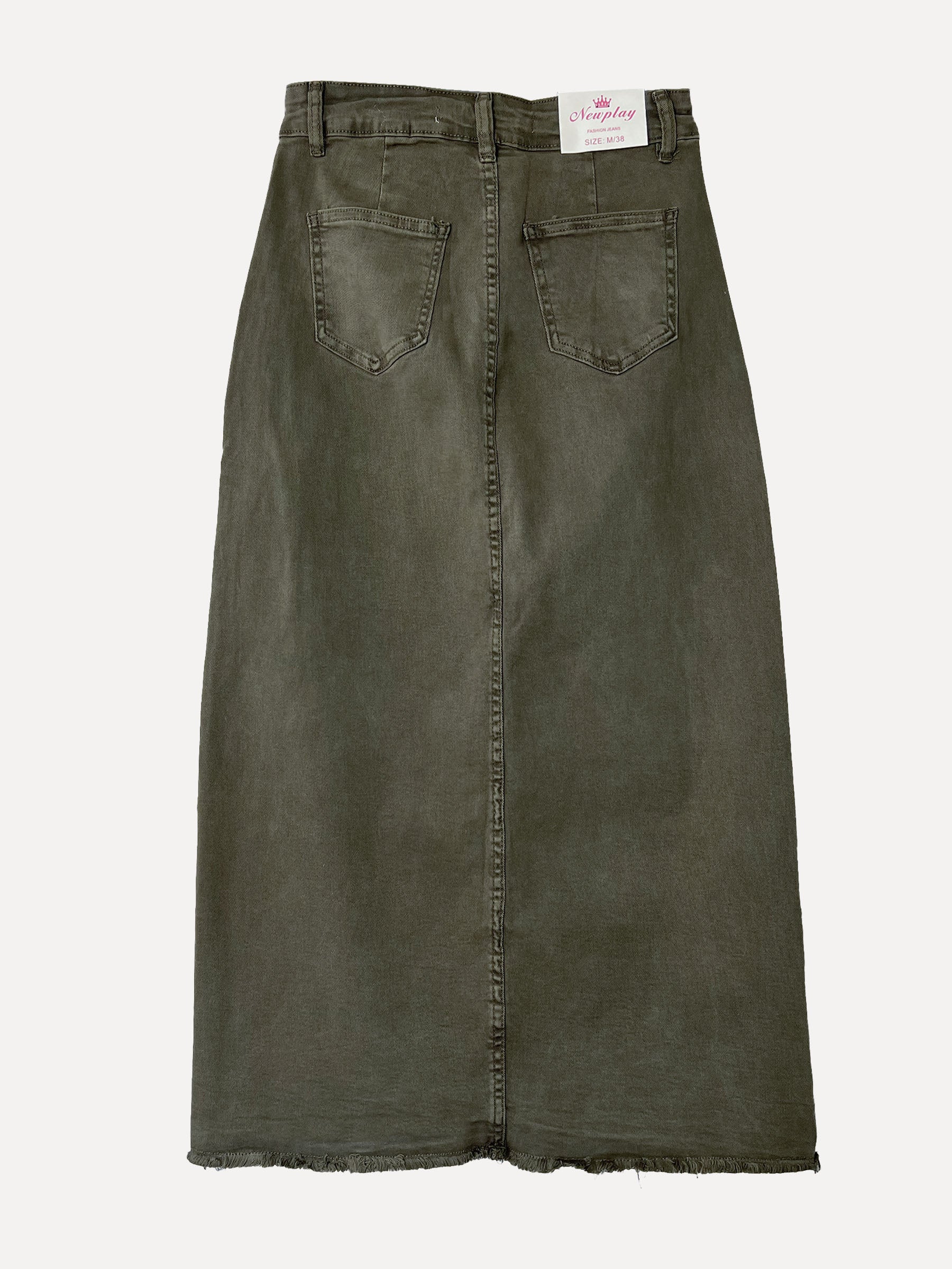 Jeans Skirt F6876-Forest Green