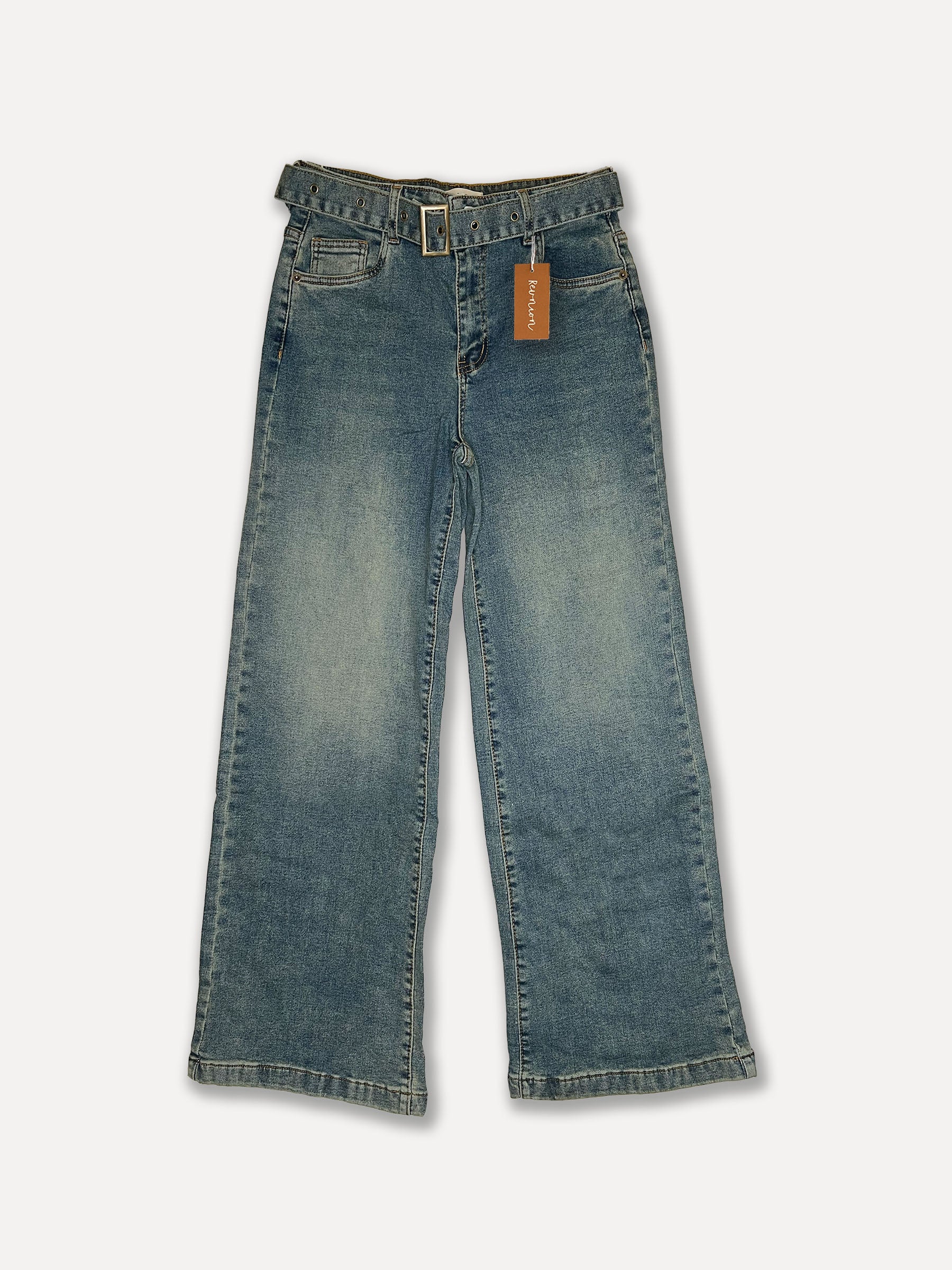 Josie Jeans con cinturón, mezclilla