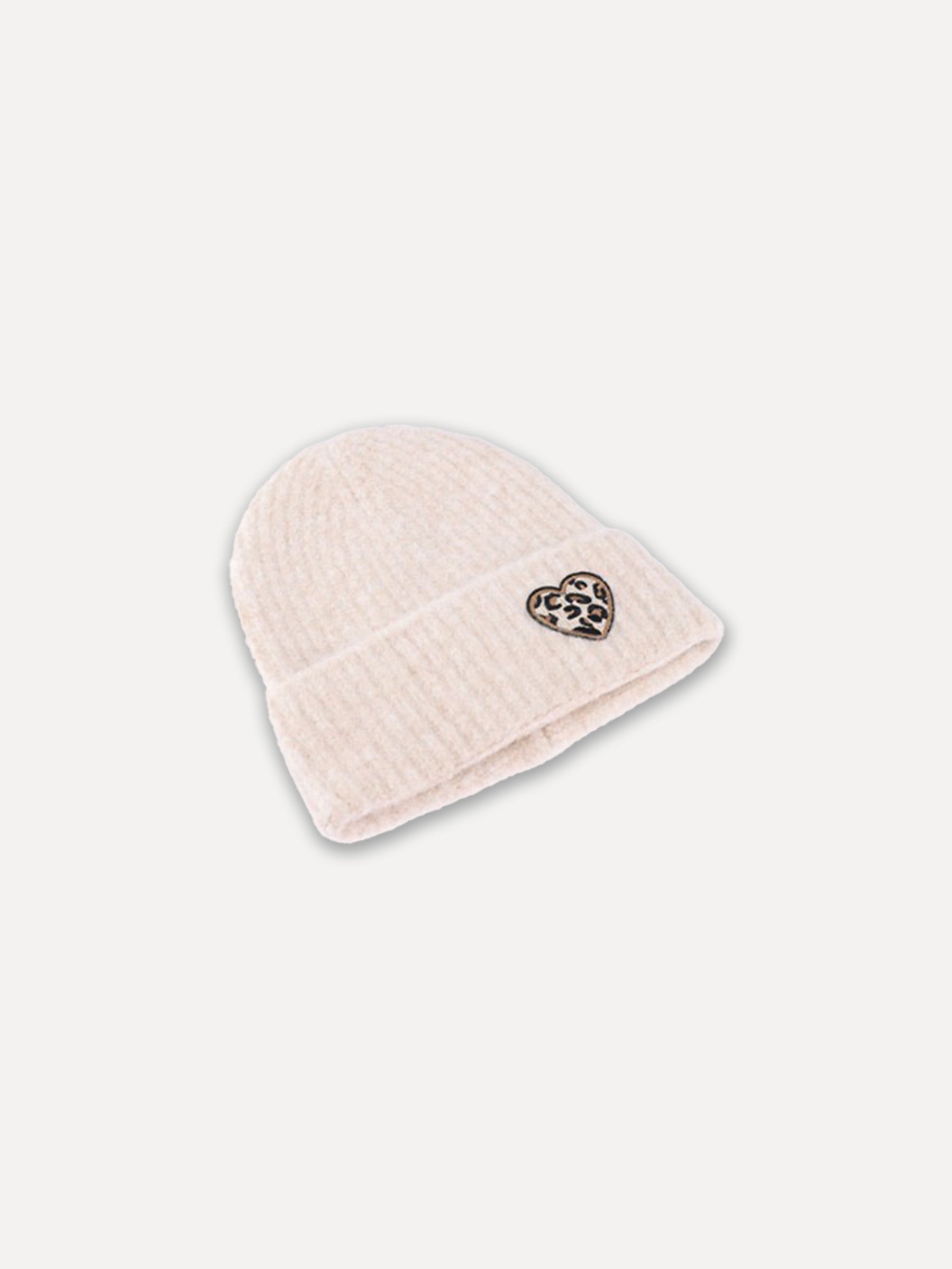 Beanie leo heart- beige
