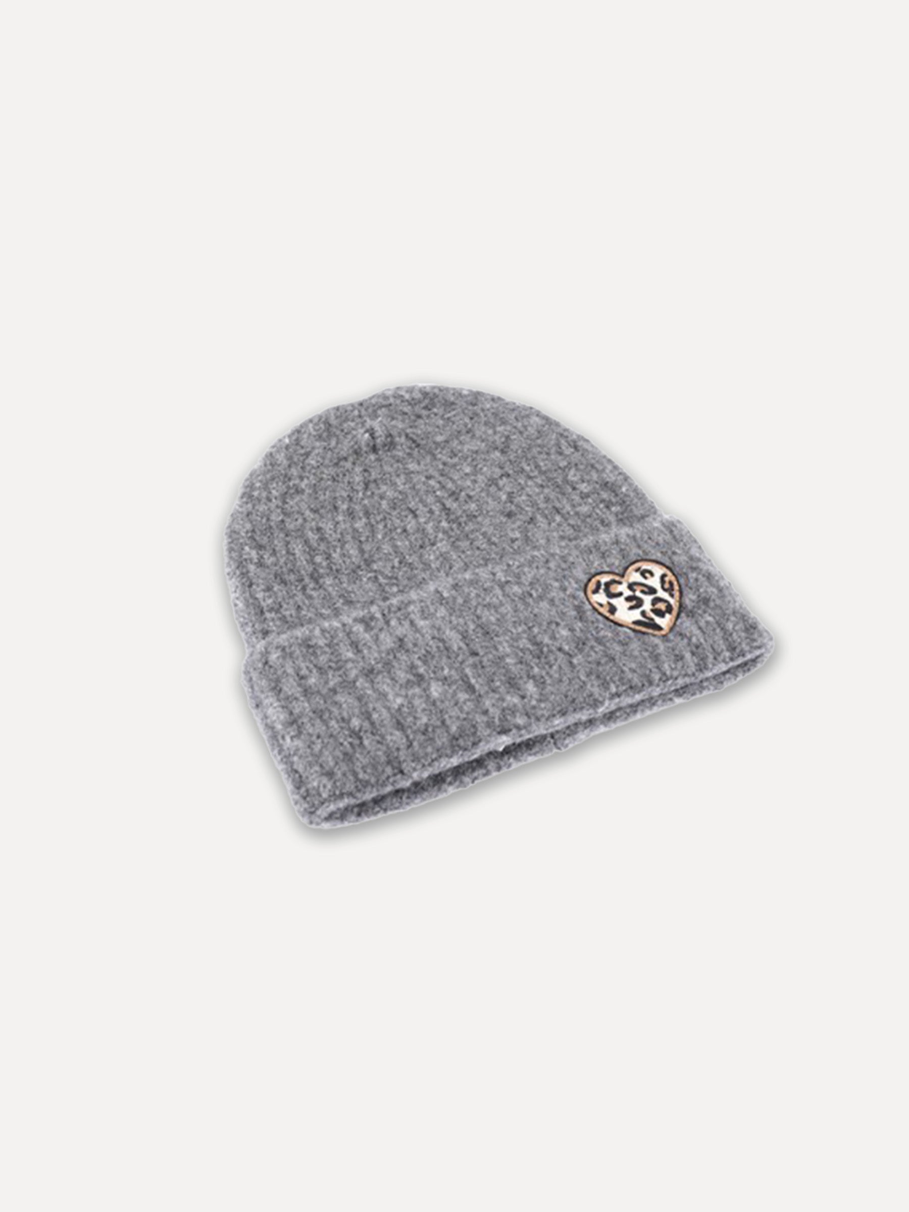 Beanie Leo Heart- Gris oscuro