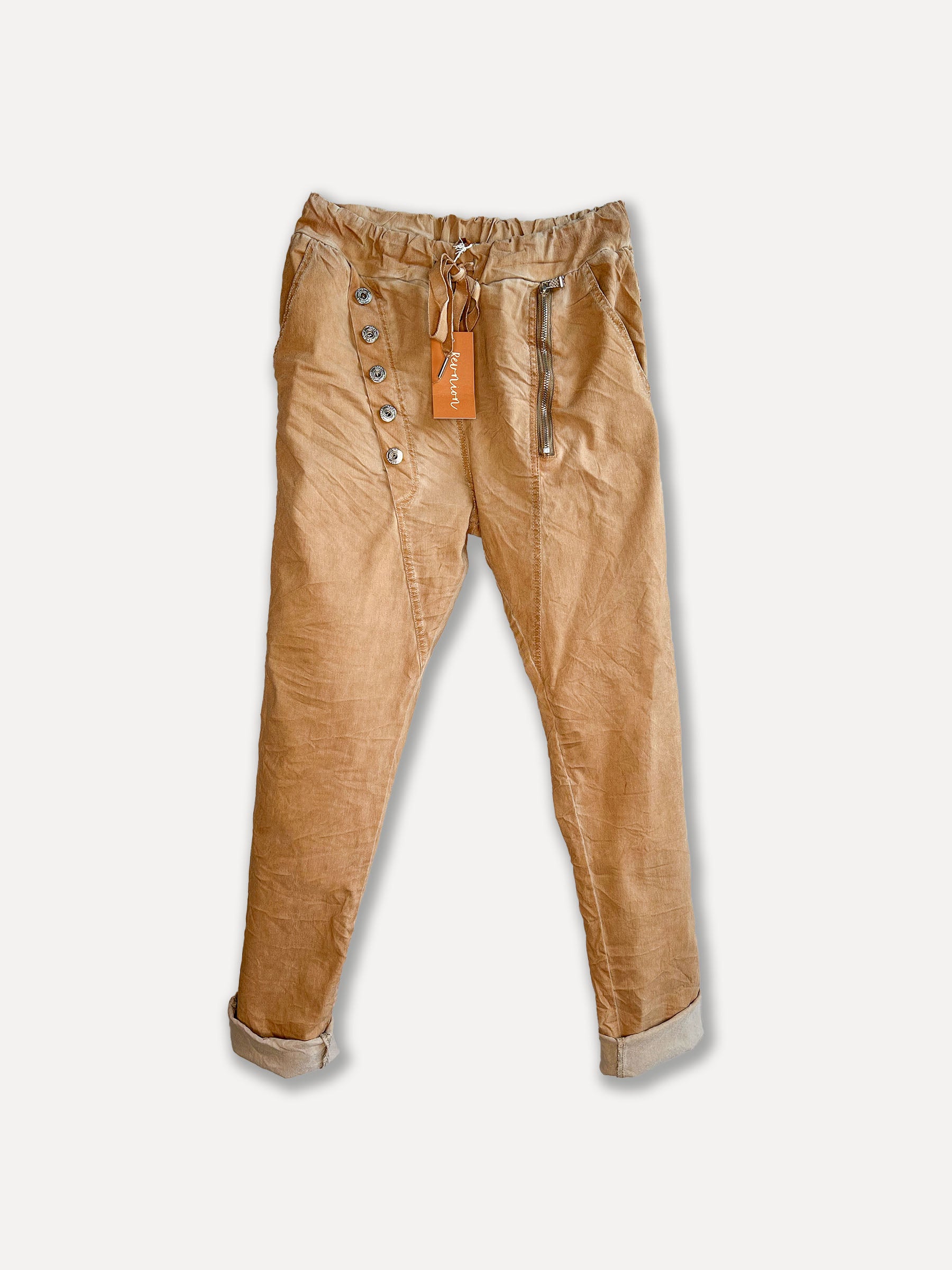 Box Milano Pants, tabaco lavado