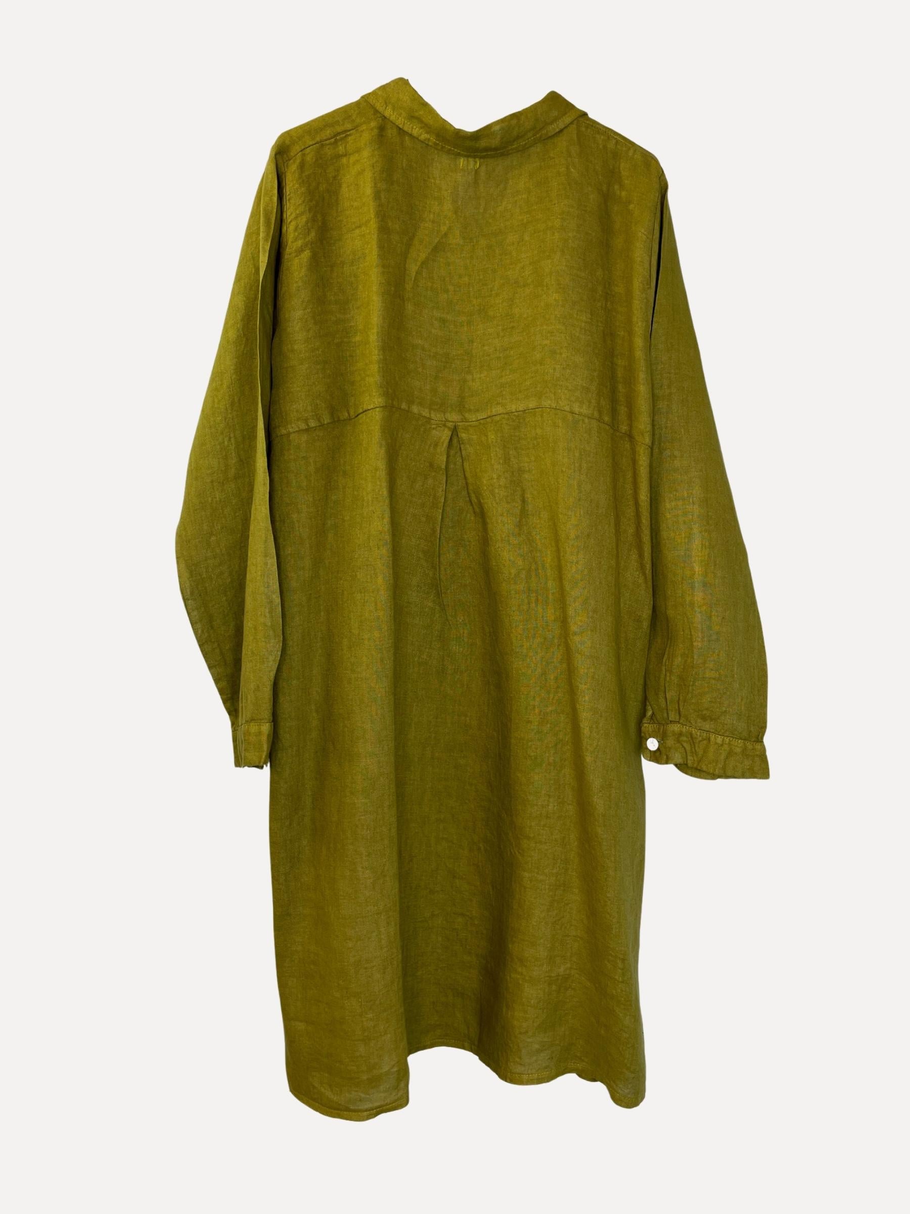 MARIA Linen Shirt-Dress AW23, Olive