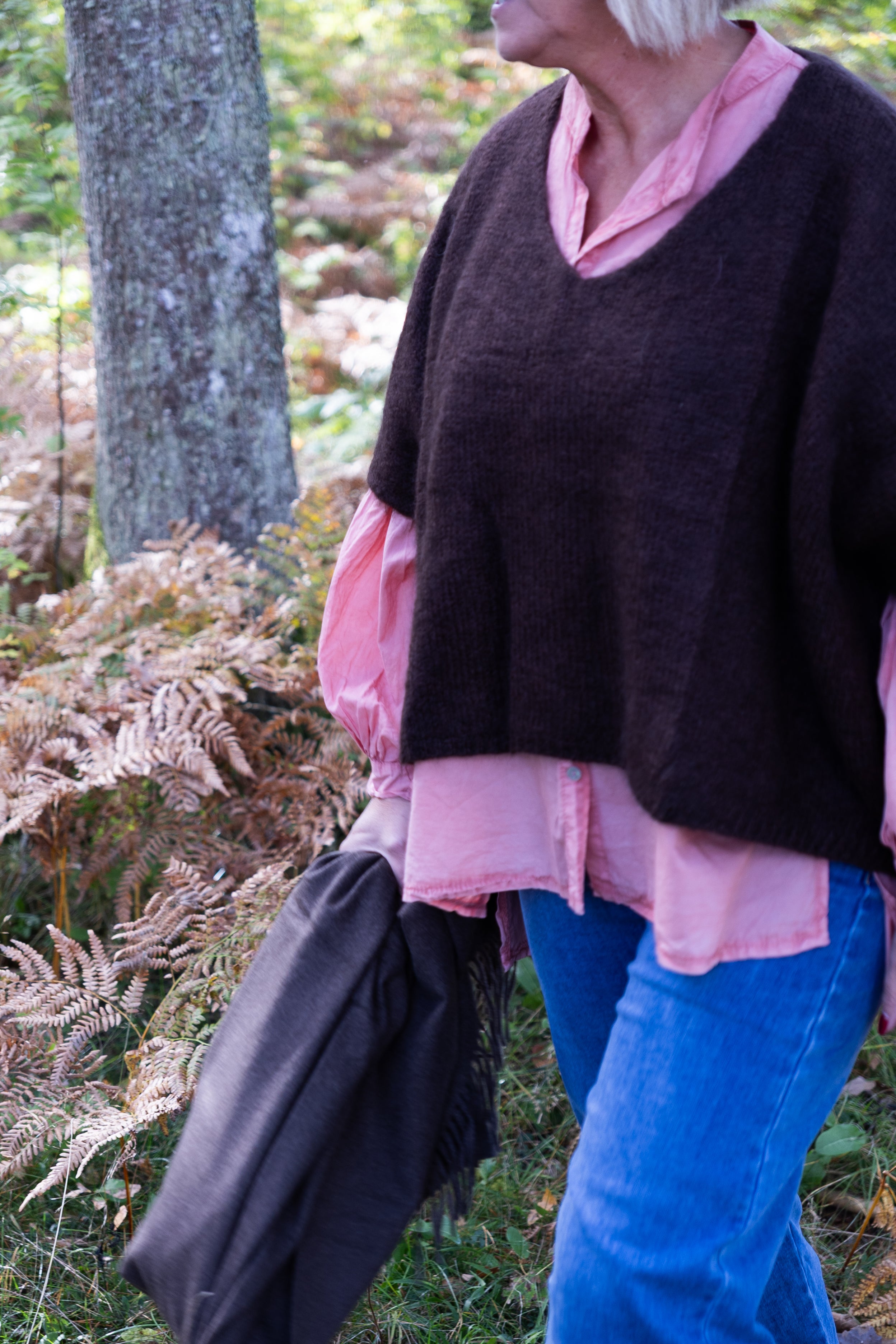 Blusa vintage alba, espresso lavado