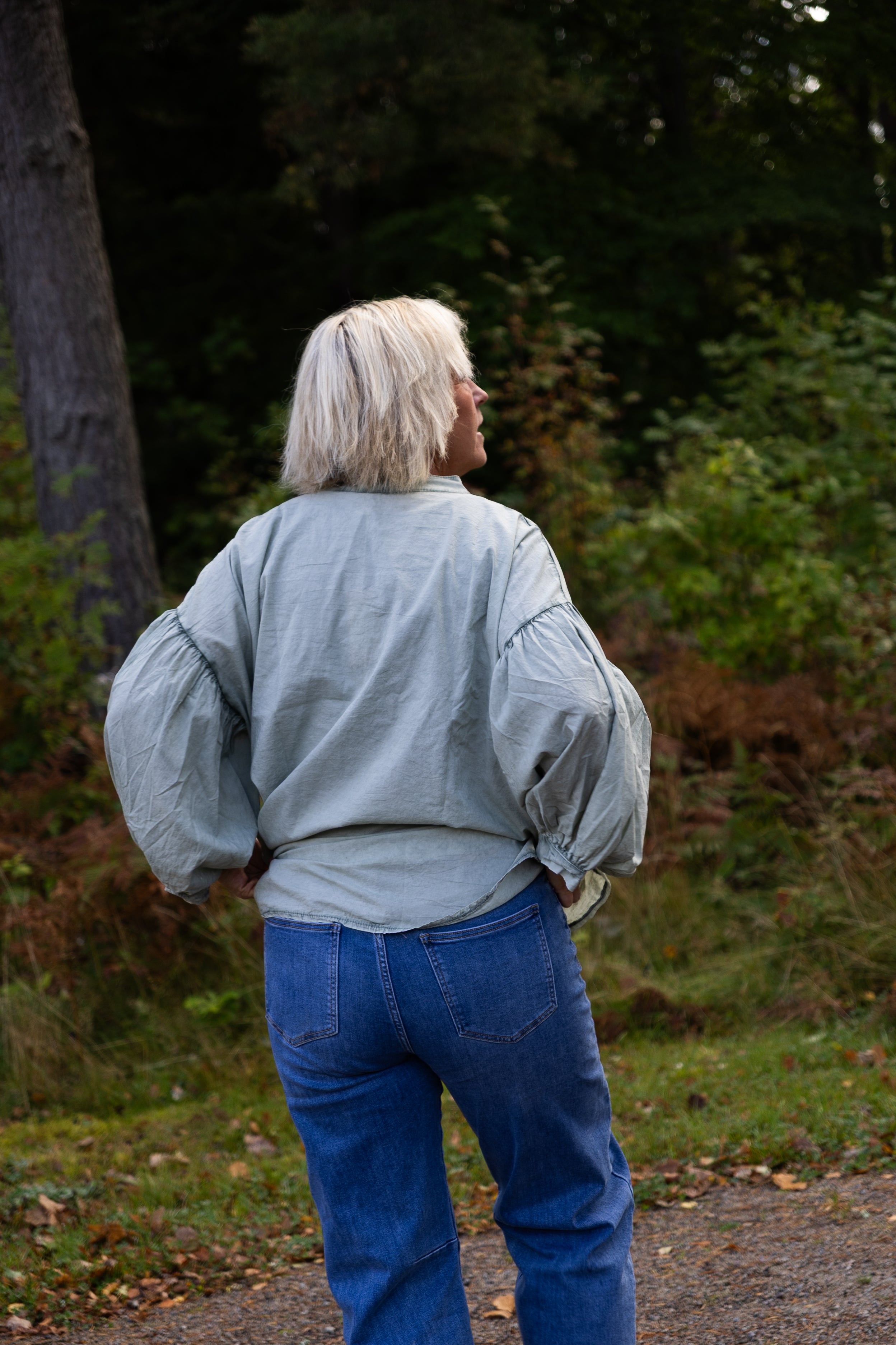 Jeans holgados KT814-1, mezclilla