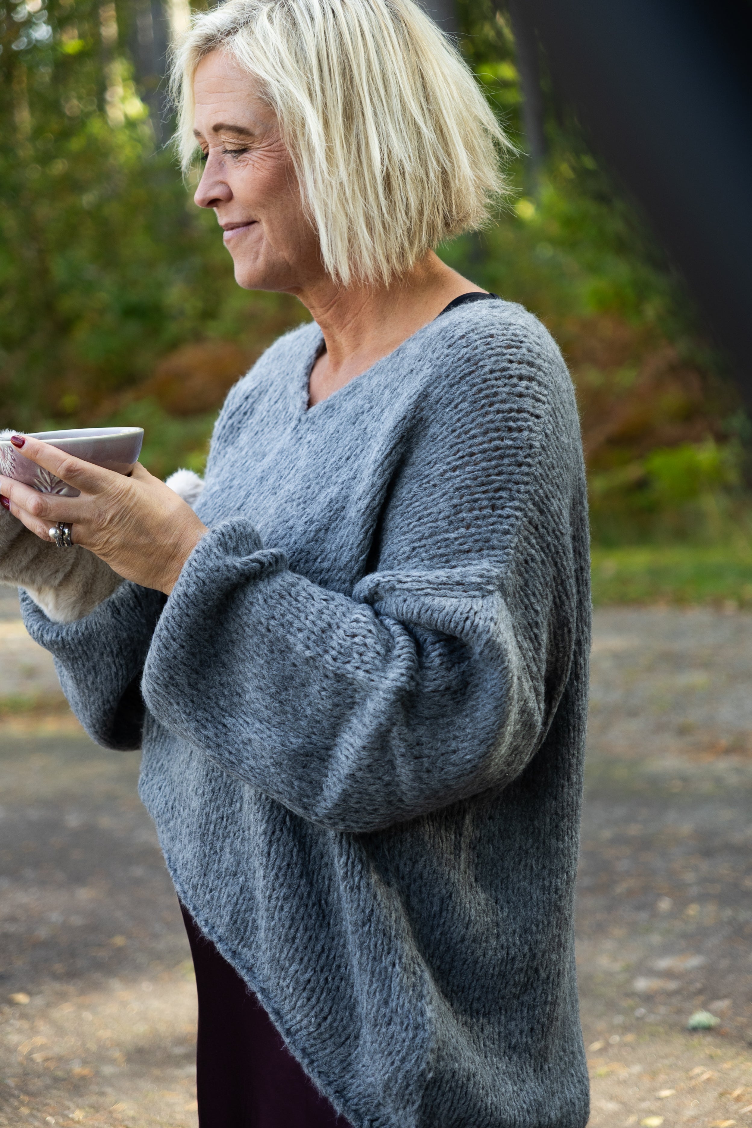 Falling in Love Sweater, Grey