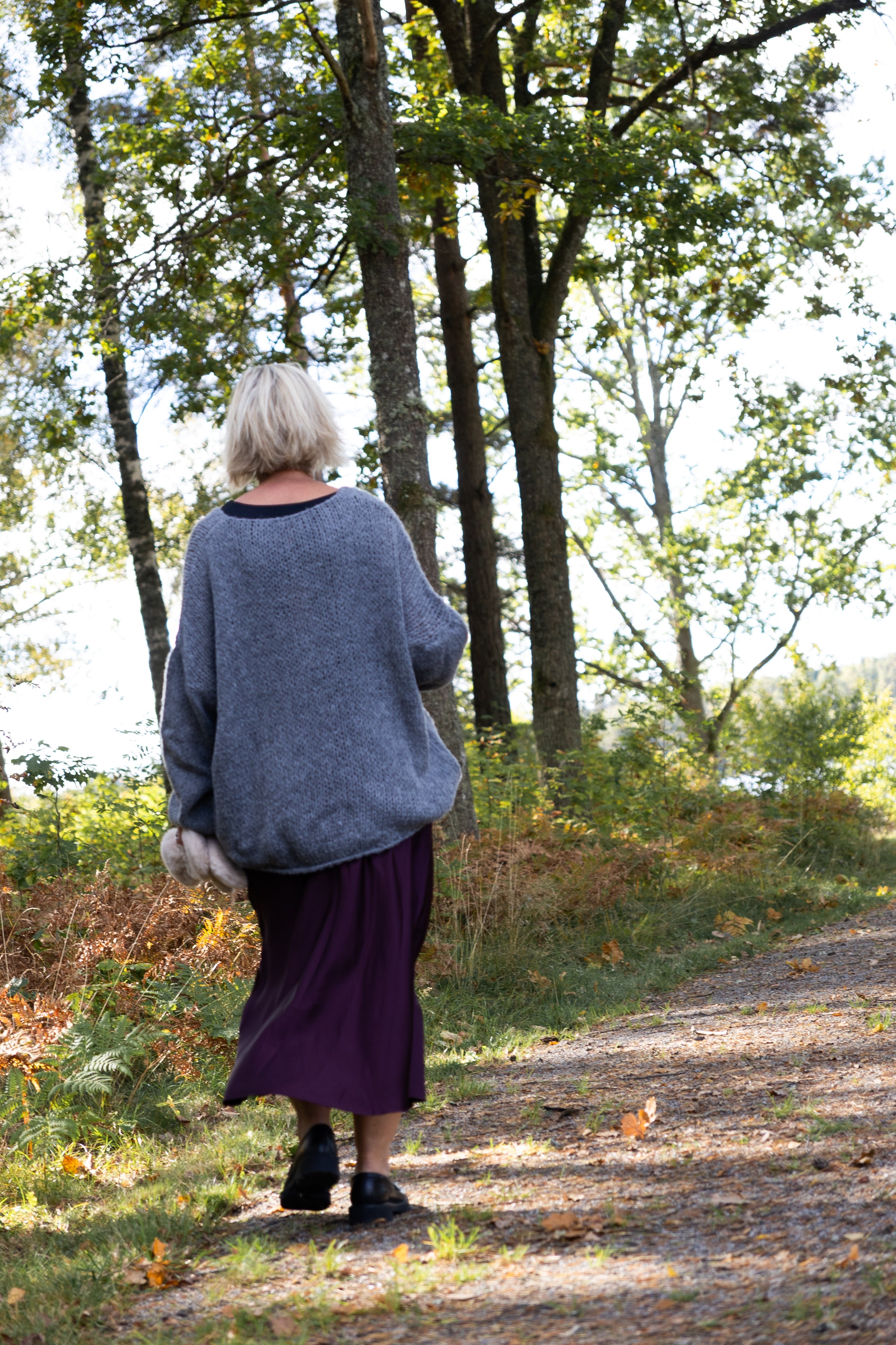 Falda de seda simmy, vino