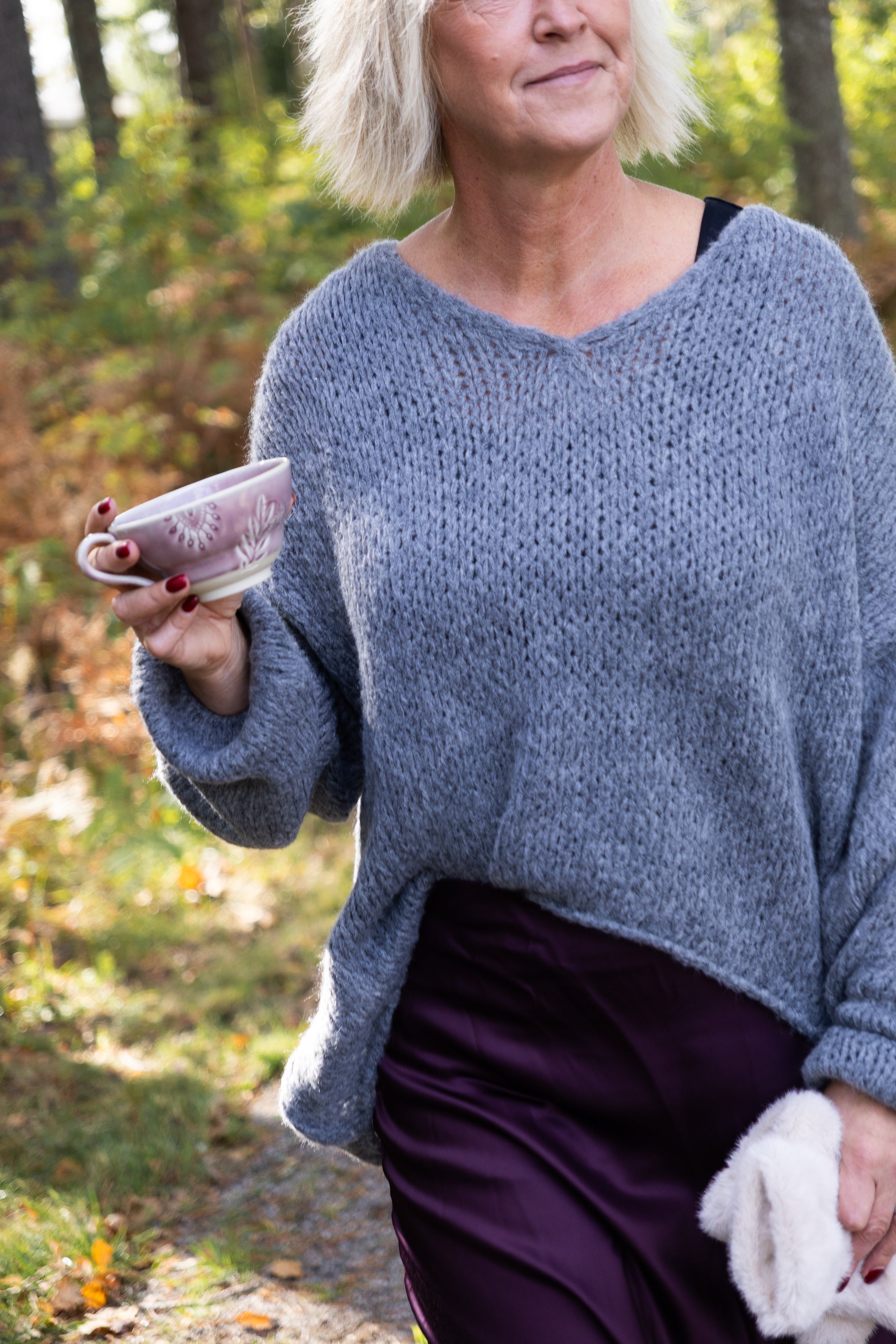 Falling in Love Sweater, Grey