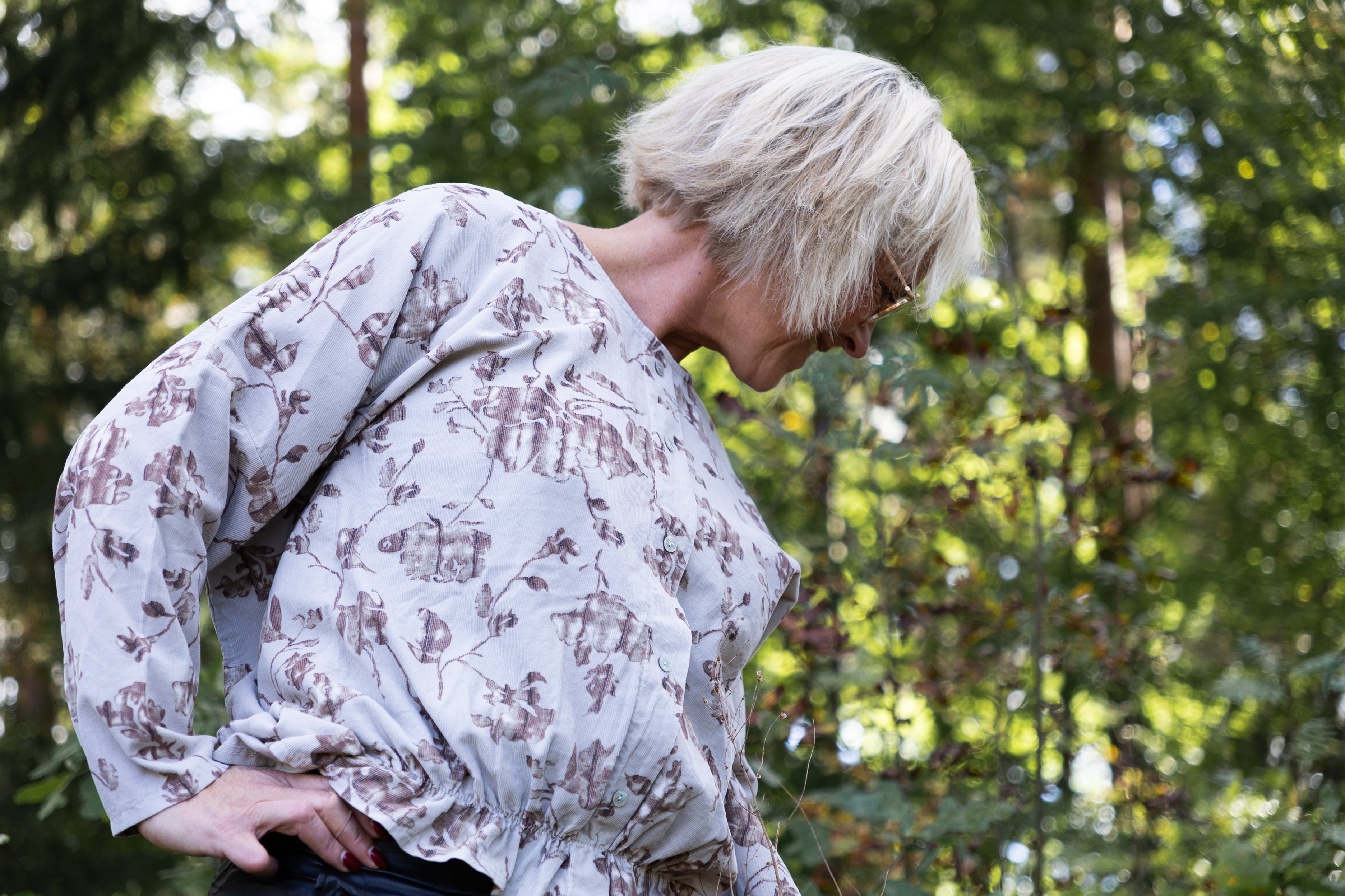Blusa de cordón de amor de otoño, beige