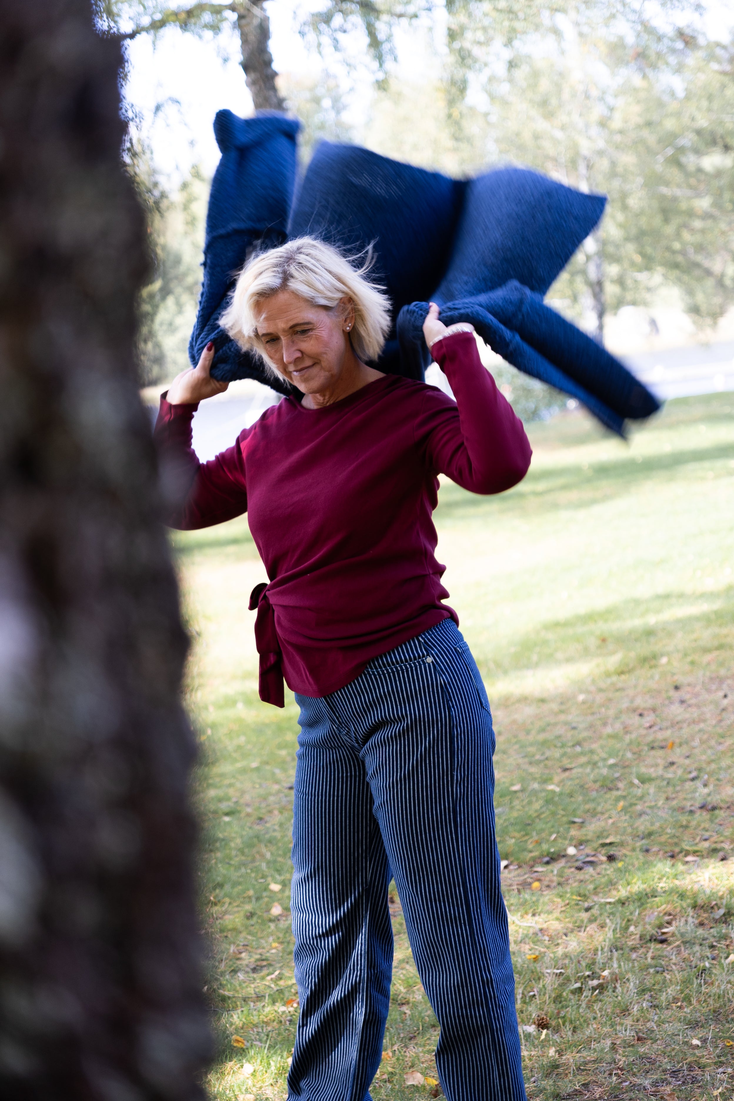 1885 jeans rayados, mezclilla