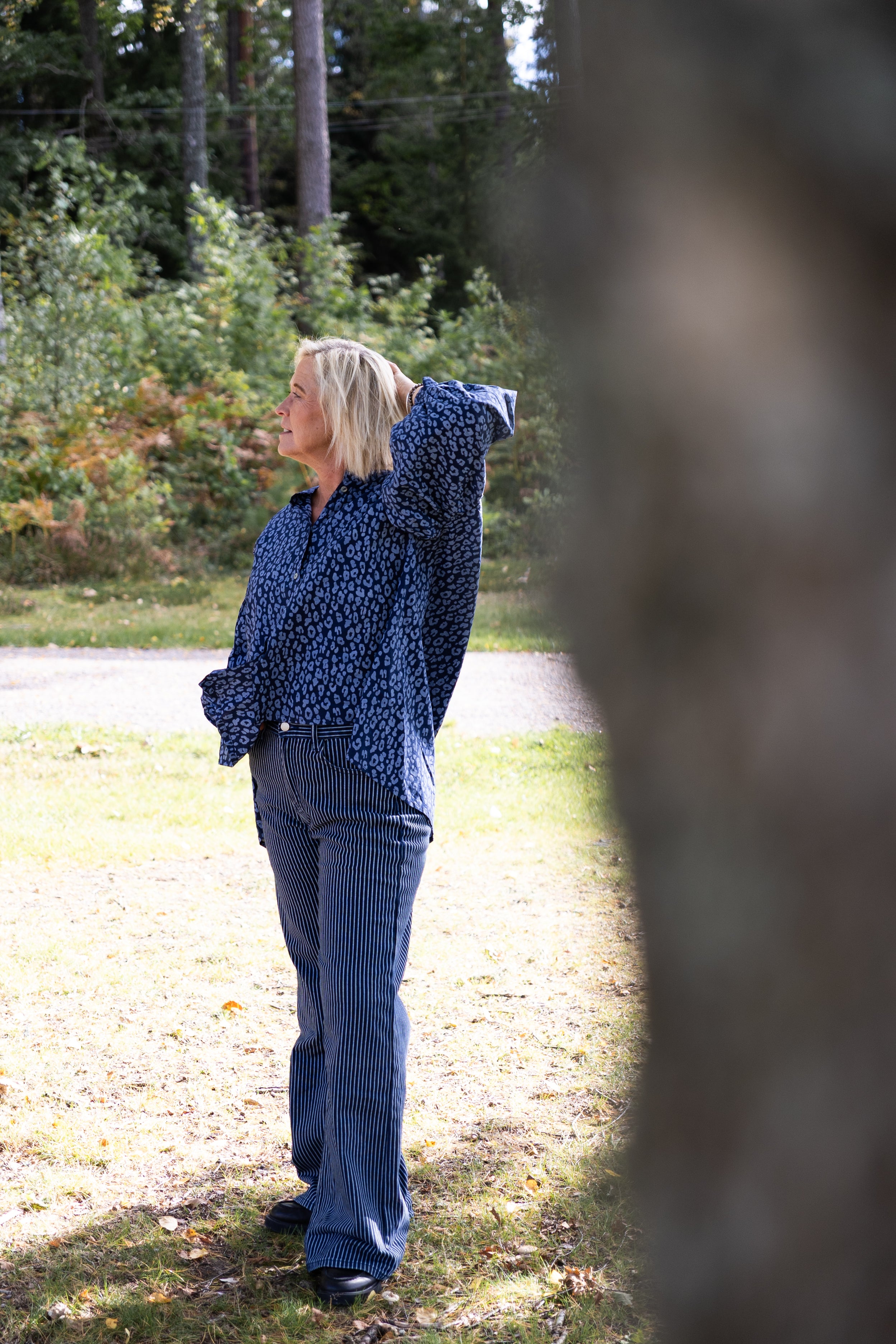 1885 jeans rayados, mezclilla