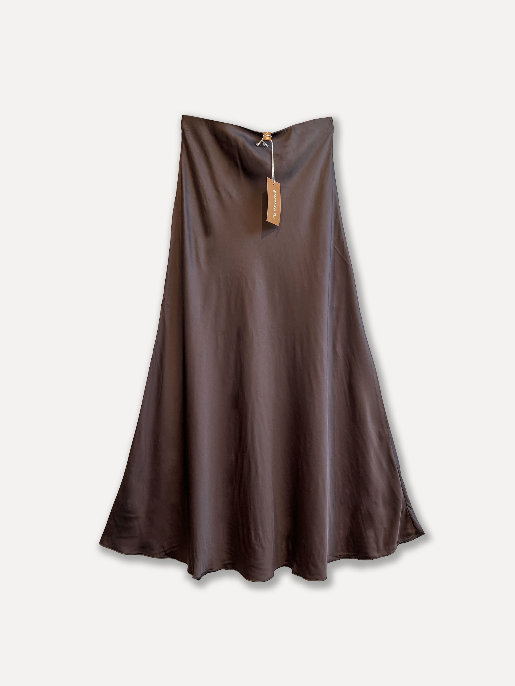Falda de seda simmy, espresso