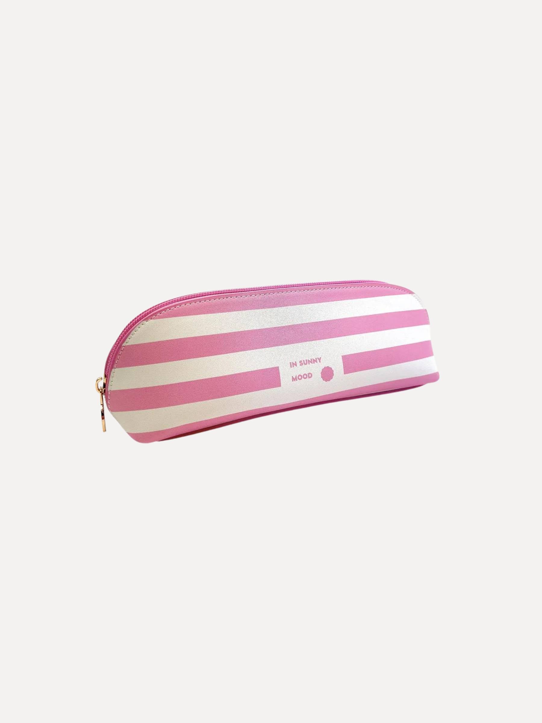 SUNNY Pencil Case Small, Stripe Pink